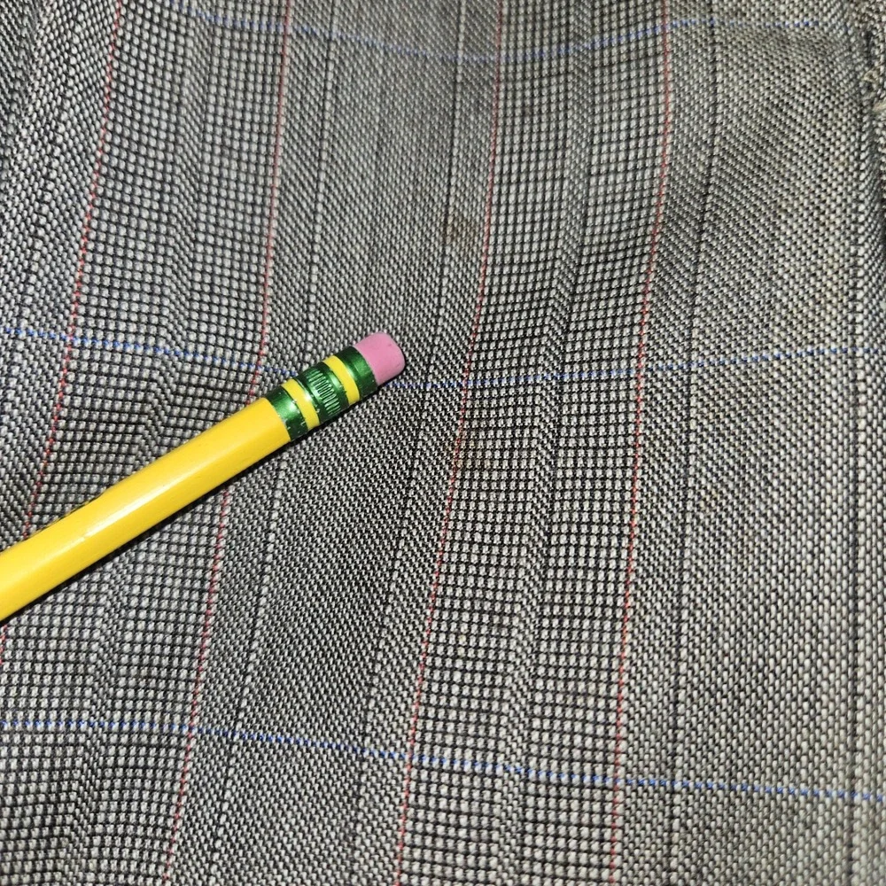 VTG Florentino Clothes Glen Check 2PC Wool Suit Blazer Trousers Gray Sz 38x33